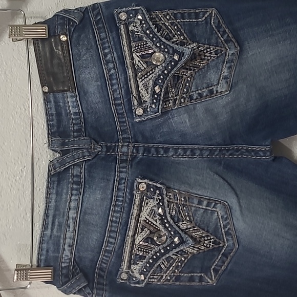 Vigoss The New York Capri Women's Denim Blue Jean Strech Flap Pocket 7/8 - Picture 7 of 8